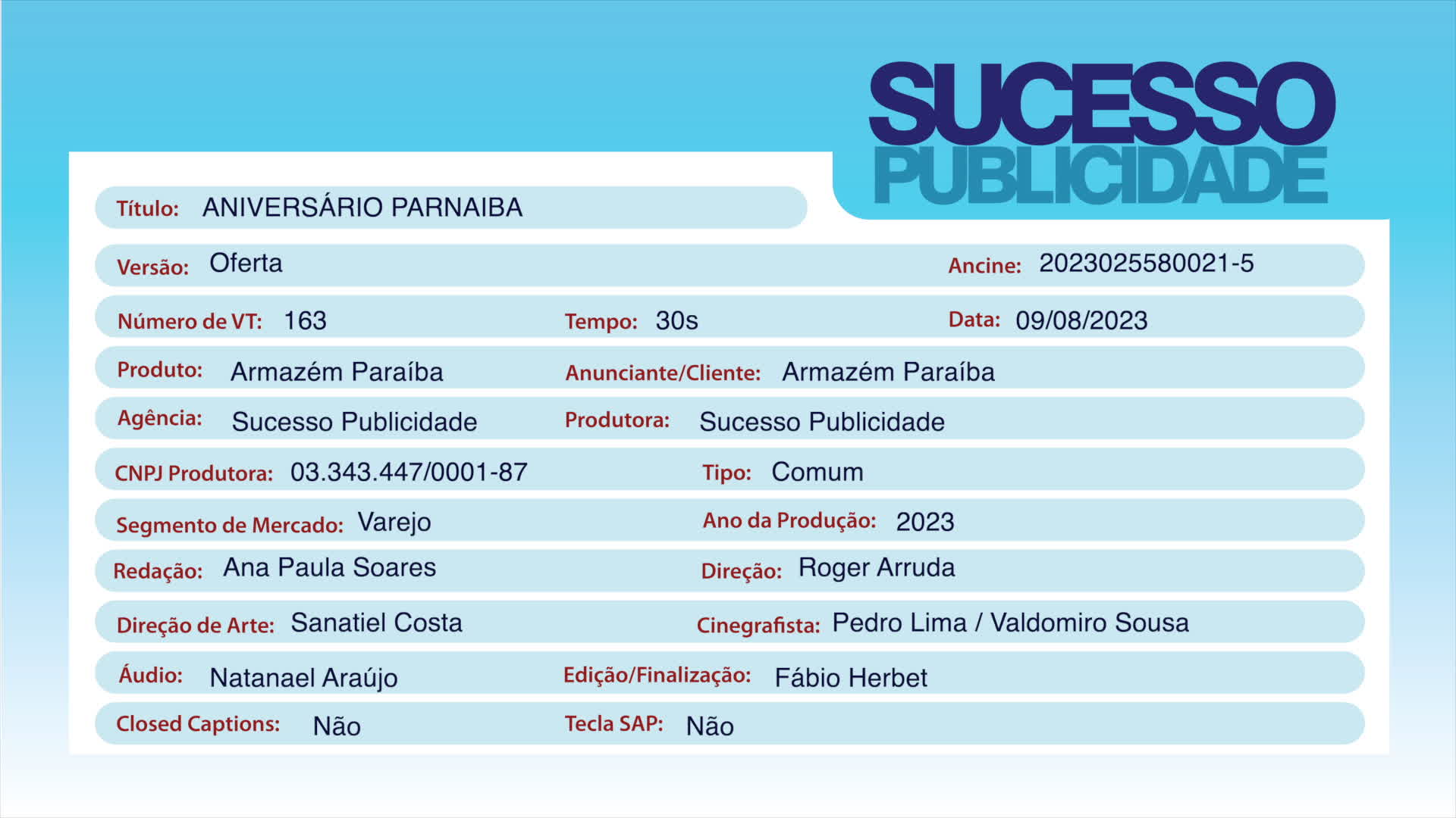 ANIVERSARIO PARNAIBA