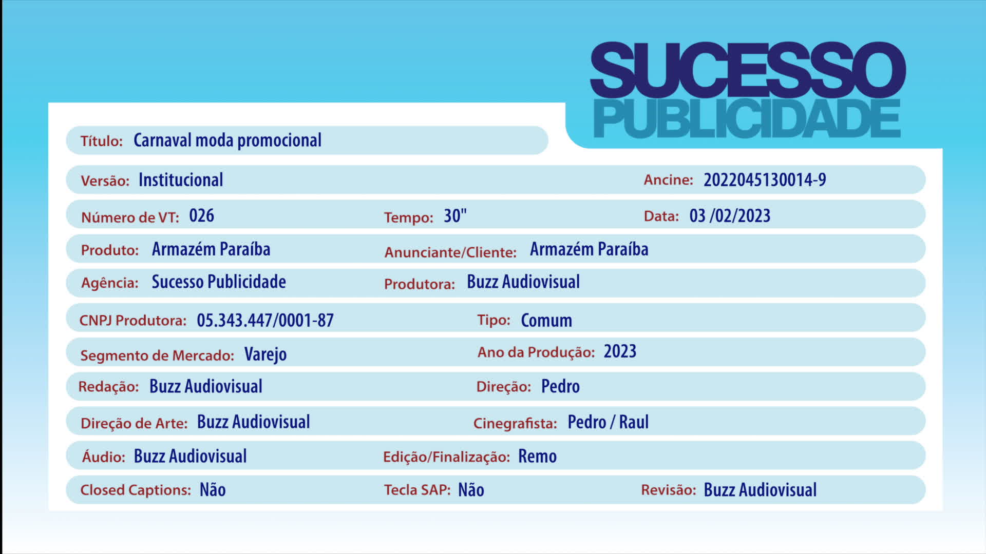 Carnaval Moda Promocional