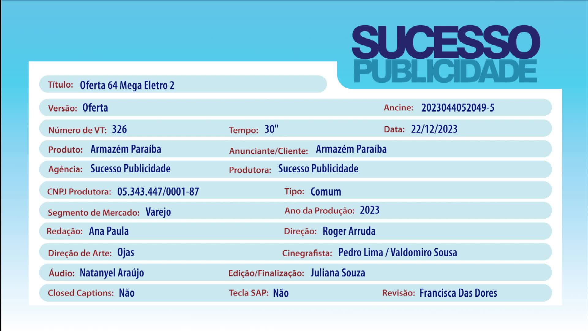 Oferta 64 Mega Eletro 2