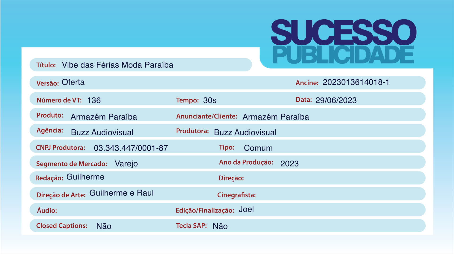 Vibe das Ferias Moda Paraiba