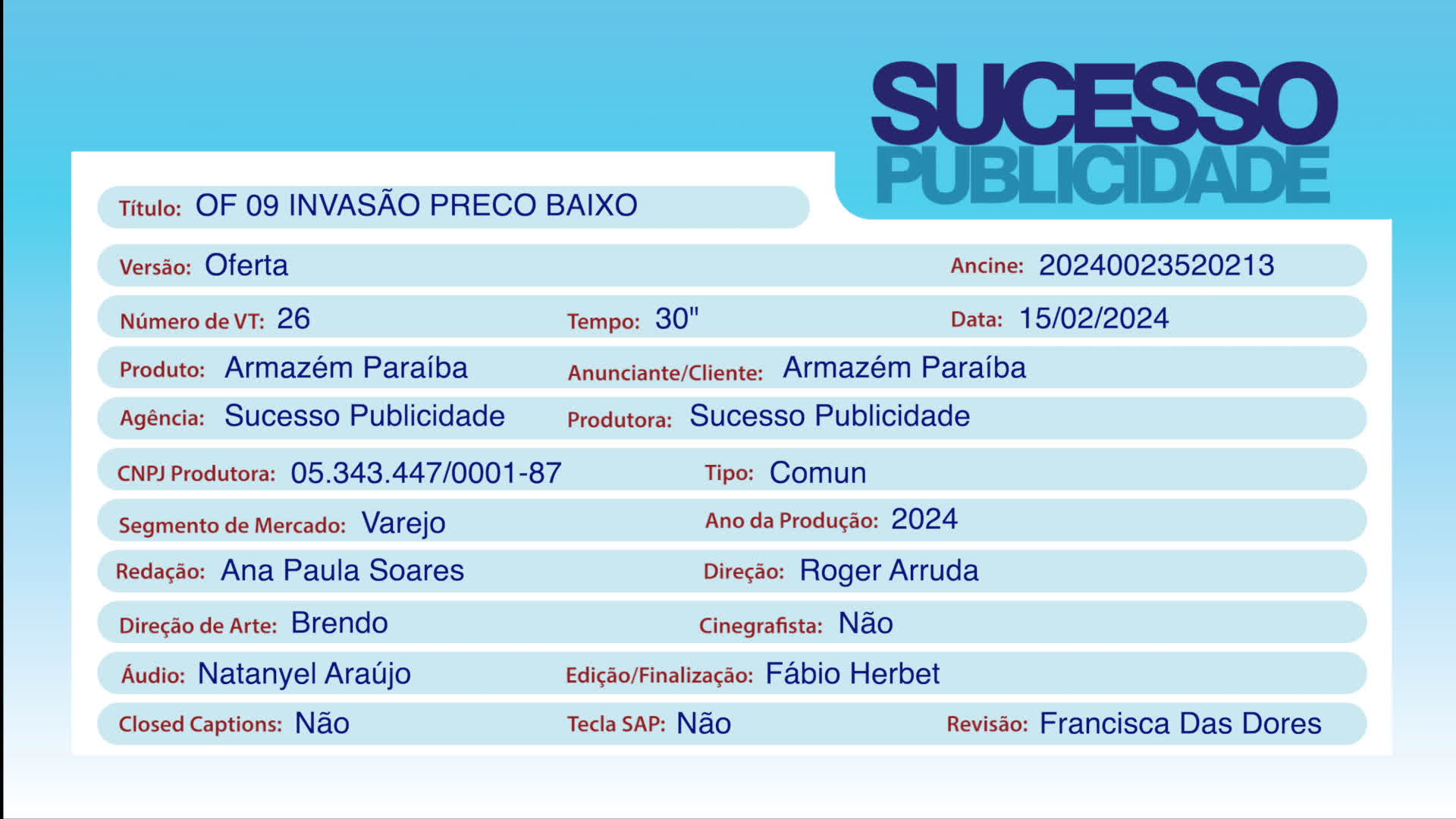 Of 09 Invasao Preco Baixo