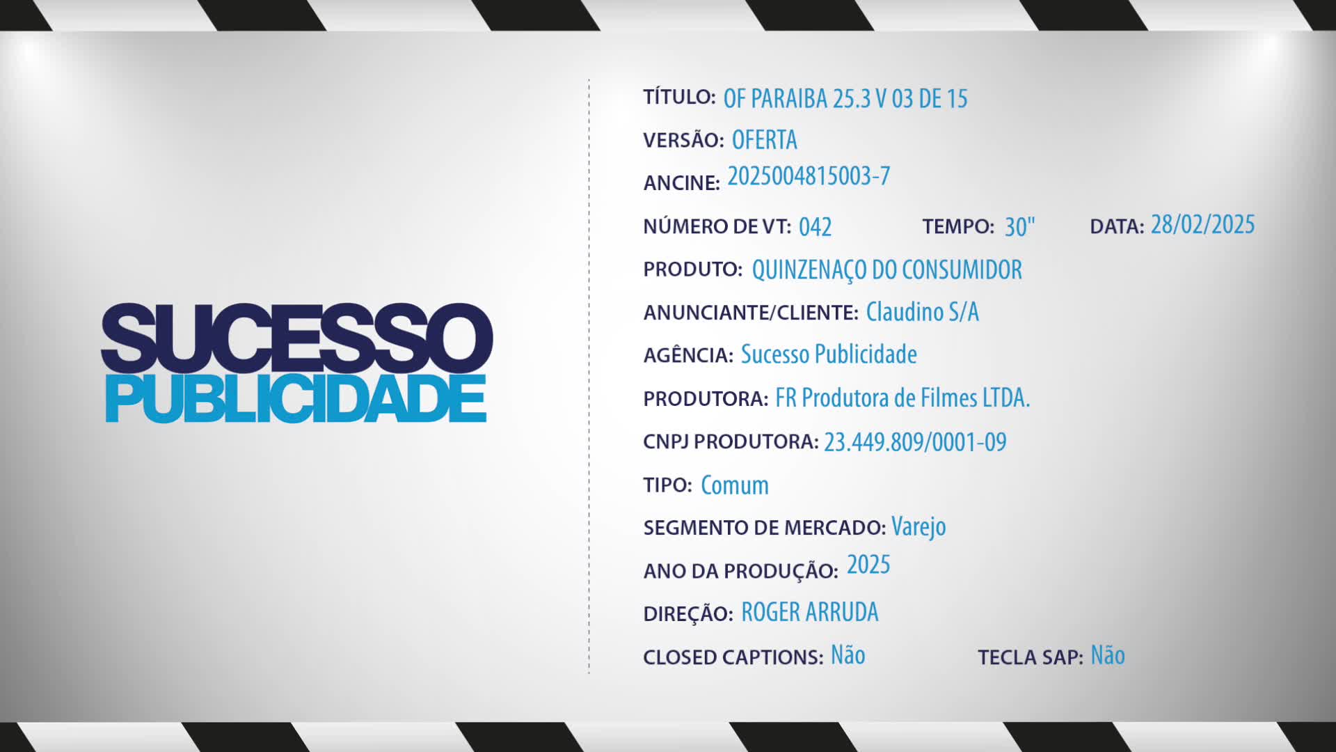 Of Paraiba 25.3 V 03 DE 15